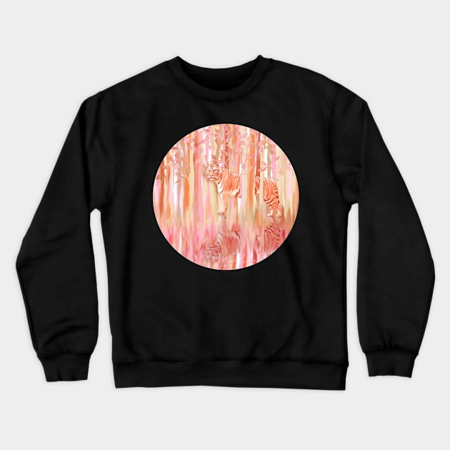 Tiger in the Trees Crewneck Sweatshirt by micklyn